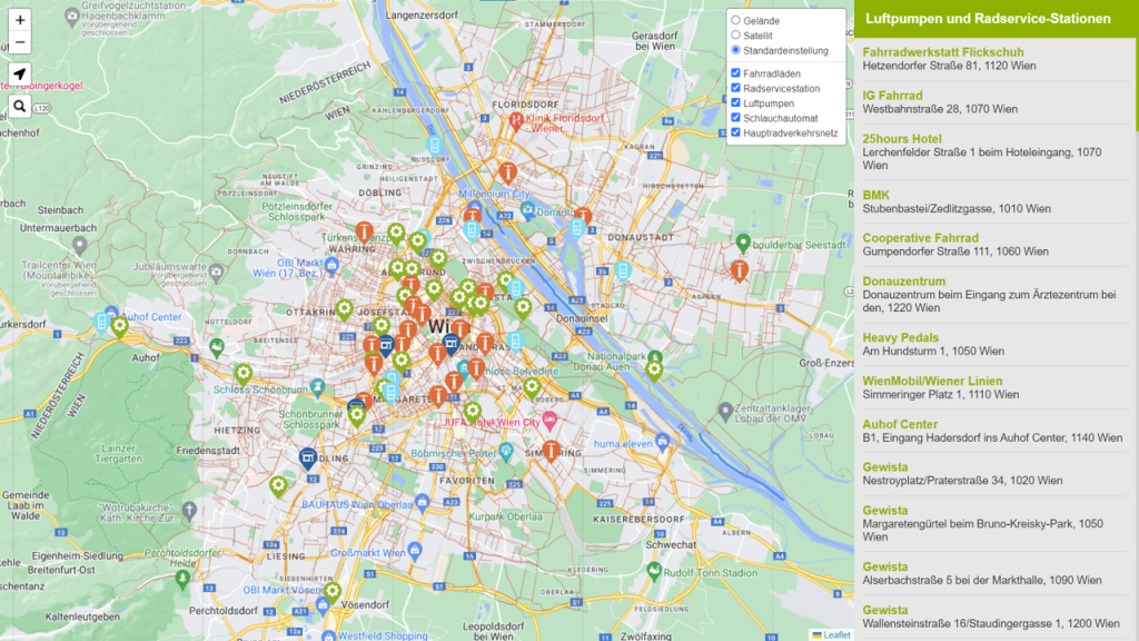 Screenshot of the project Air Pumps Vienna