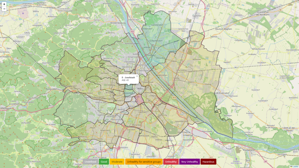 Screenshot of the project Air Quality Index