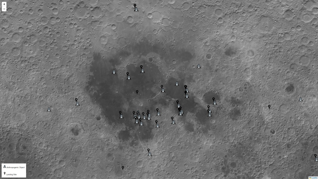 Screenshot of the project Lunar Landings