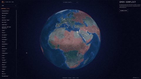 Screenshot of the Open Conflict dashboard